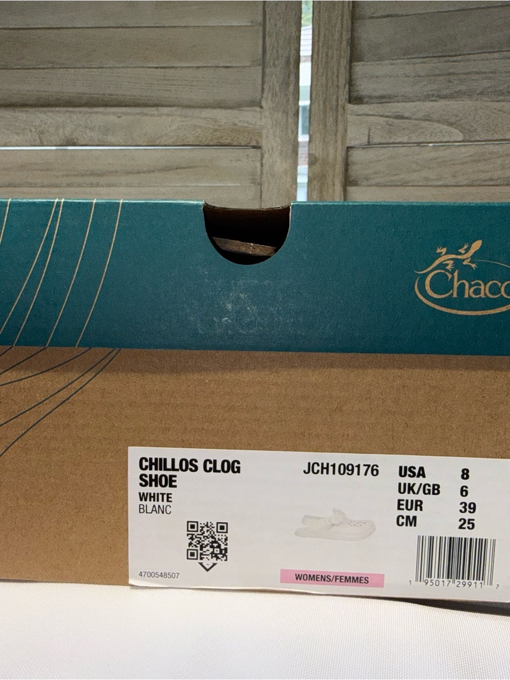Chaco Chillos Clog White Closed Toe Slide Sandals Comfort Shoes Size 8 NIB - Picture 2 of 4
